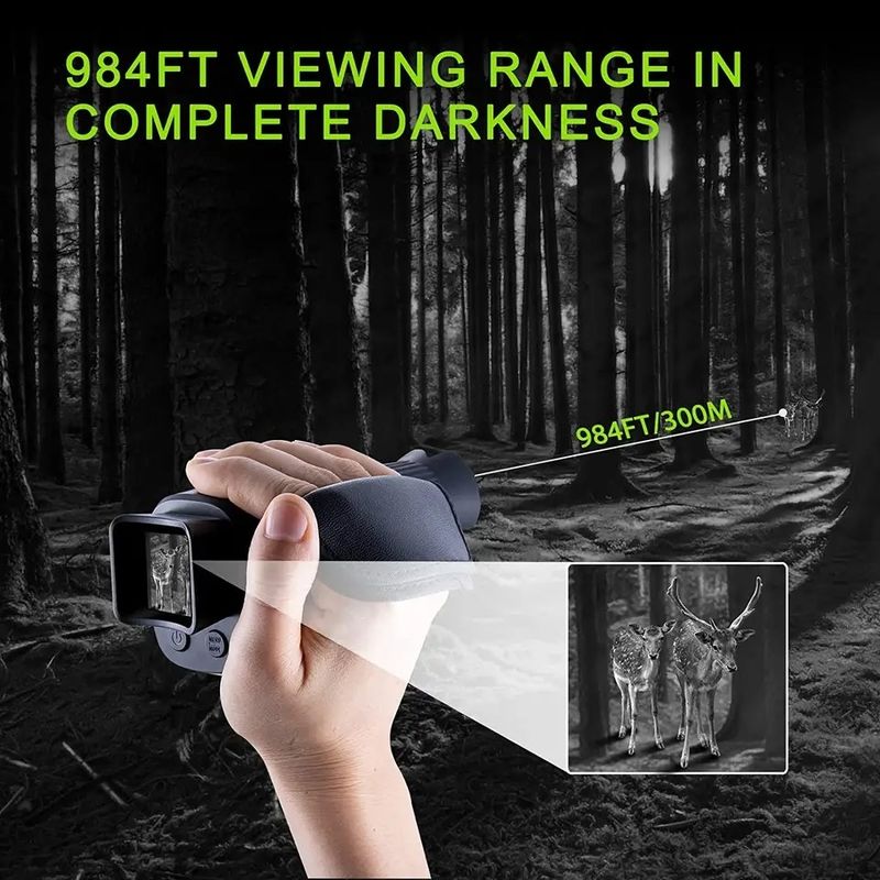 5X Digital Zoom Night Vision Monocular 1.5inch Screen Hunting Night Vision Goggles